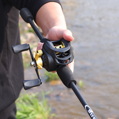 Kit De Pesca Carretilha 7,2:1 + Vara 5-10lb 1,80m 2 Partes