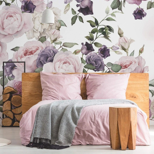 Tapiz Wallpaper Flores Rosas Autoadhesivo 170 × 214 Cm
