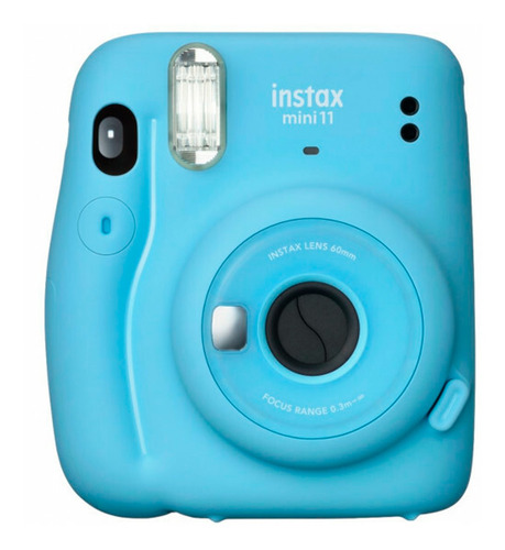 Cámara Fujifilm Instax Mini 11 Azul +soporte P/fotos Imanes