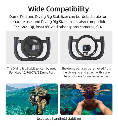 Domo Telesin Con Estabilizador Para Gopro Hero 10/9