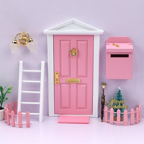 Xfw3 Kit De Puerta De Hadas En Miniatura De Casa De Muñecas
