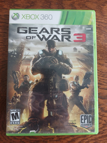 Gears Of War 3 Juegazo Original Físico Con Manual Xbox 360