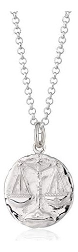 Lily Charmed - Collar Con Colgante Del Zodiaco Libra De Plat