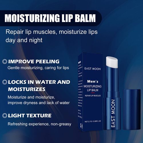 2×batom Masculino Hidrata Os Lábios Previne Repara