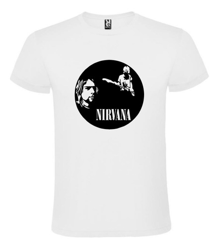 Camiseta Blanca Logo Nirvana Camisa