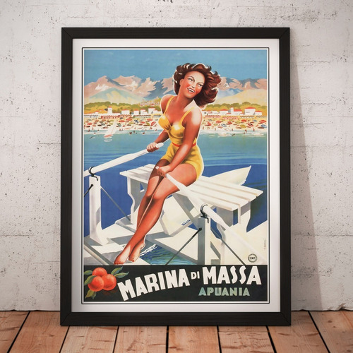 Cuadro Ciudades - Marina Di Massa Italia Turismo Vintage