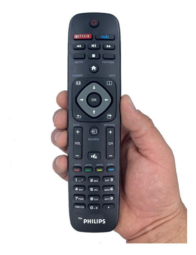 Imagen 1 de 1 de Control Remoto Phillips Smart Con Netflix + Pilas