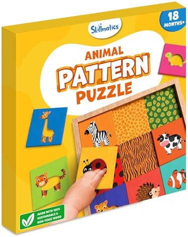 Skillmatics Juego De Rompecabezas Con Patrones De Animales: