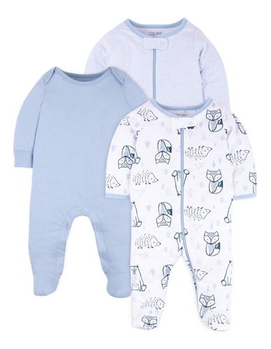Set X3 Pijamas Para Bebé Recién Nacido Niño Por Little