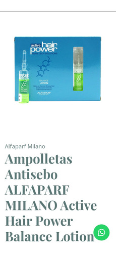 Ampolla Alfaparf Anticebo Y Anticaspa