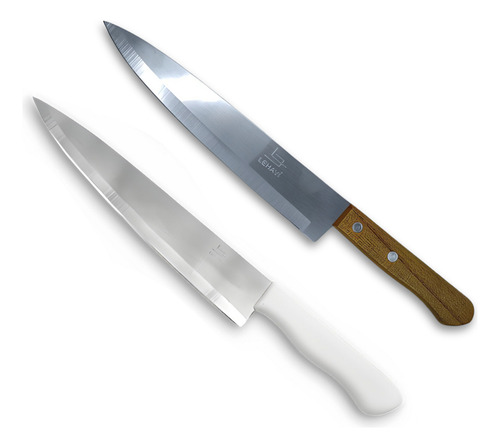 Faca De Cozinha Corte Carne Aço Inox 6 Polegada Profissional Cor Wood