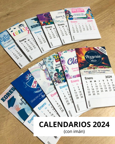 Calendarios 2024 Personalizados Con Imán / 10x6,5cm / 50uni