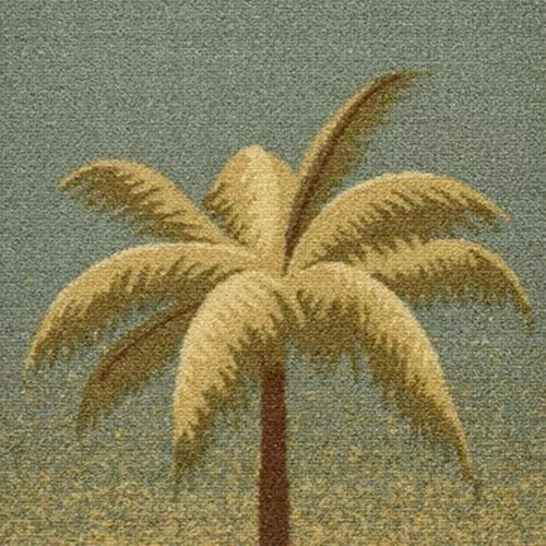 Ottomanson Kitchen Collection Tropical Palm Design Non-Slip Rubber Backing  Runner Rug, 20 x 59, Multicolor 