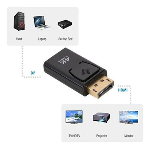Adaptador Display Port Macho A Hdtv Hembra. 4k. Bolet/factur