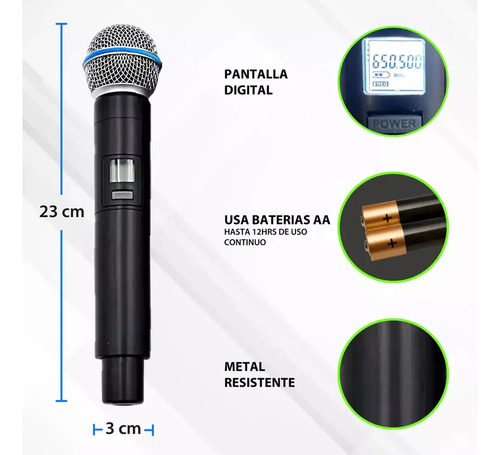 Micrófono Inalámbrico Dual Shure Glxd4 Beta 58a