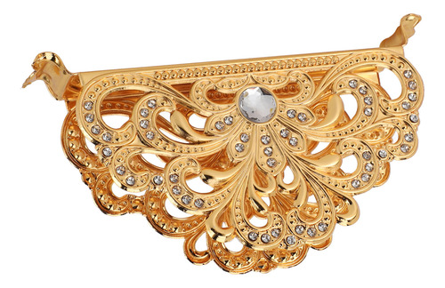 Servilletero Dorado De Metal Dorado, Exquisito Lujo Europeo