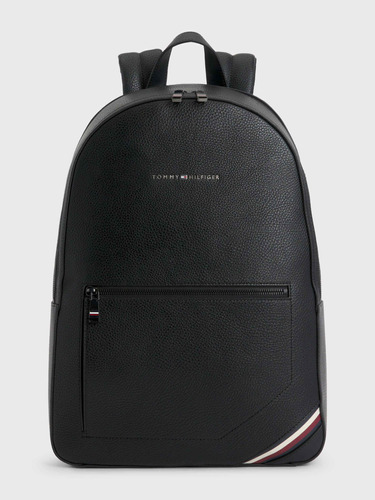 Mochila Negra Con Acabado Granulado De Hombre Tommy Hilfiger
