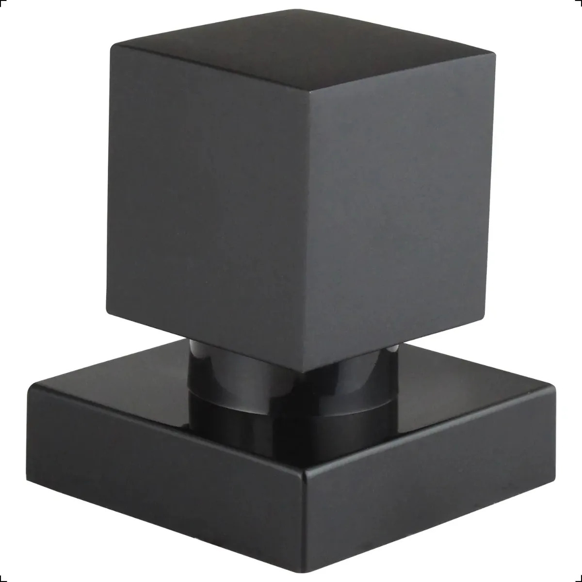 Acabamento Para Registro De Gaveta Ou Pressão Chuveiro Base Docol 20 Estrias 1/2 ou 3/4 Quadrado Fit Preto Fosco Black Matte Aromatec