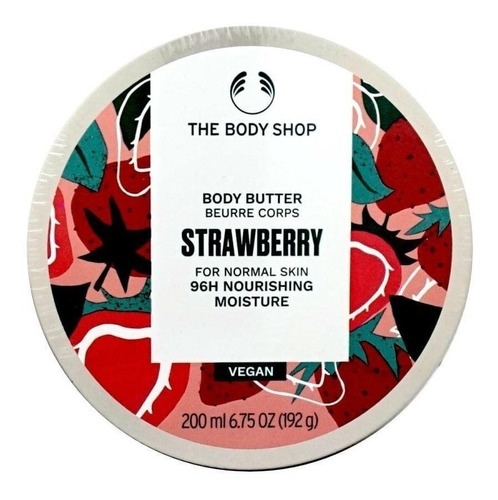 Manteiga Hidratante Body Butter Morango 200ml The Body Shop