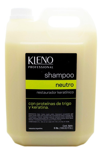 Kleno Professional Shampoo Neutro Restaurador Keratina 5lt