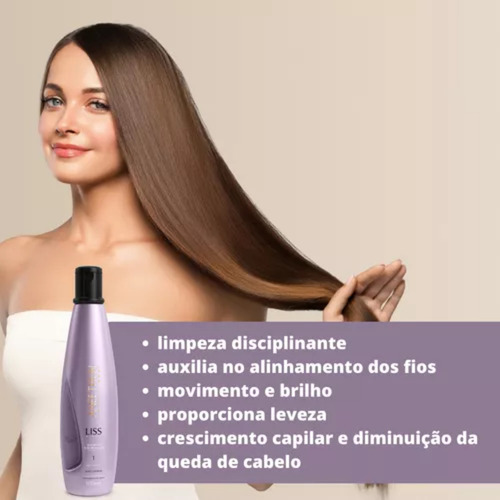 Kit Liss System Shampoo Mascara Aneethun Nutrição Disciplina