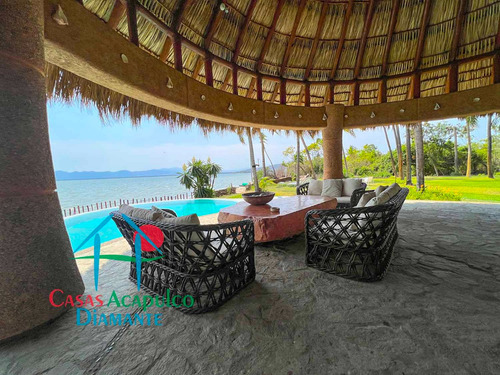 Cad Casa Los Cocoteros. Playa Privada A La Laguna De Tres Palos. 2 Albercas Privadas. Cocina Industrial