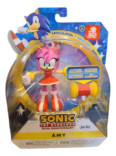 Amy Sonic The Hedgehog 30th Aniversario 2021 Jakks