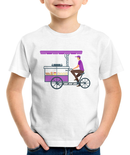 Camiseta Infantil Bike Food Camisa