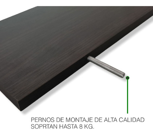 Imagen 4 de 9 de Set De 6 Repisas Flotantes Minimalistas Madera 40x15 Cm Color Roble Dakar
