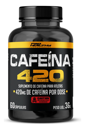 Pro Healthy Cafeina em Capsulas 420 Pote 60 Unidades Sem sabor