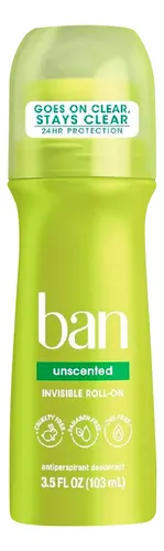 Ban Desodorante Anti Transpirante Roll On Unscented 103ml 3c