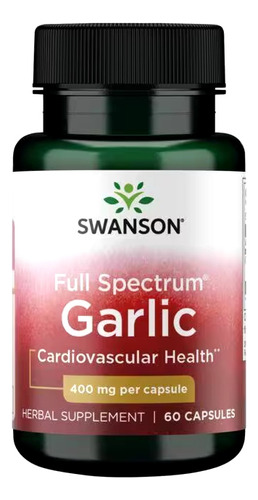 Full Spectrum Garlic (ajo) 400mg 60 Cápsulas Swanson 