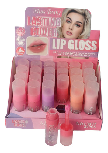 Lip Gloss Aplicador Grueso 6 Piezas Cambia De Color Con Ph Rosa