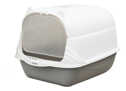 Bandeja De Inodoro Para Gatos Completamente Cerrada, Gris