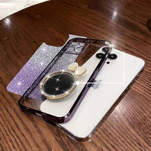 Funda Para Oppo A5 Pro Espejo Perlas Polvo Flash+mica