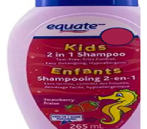 Equate Shampoo Y Acondicionador Aroma Frutilla 2 En 1 265 Ml