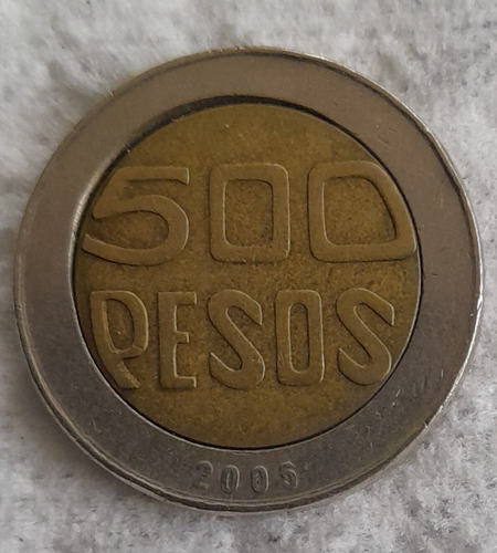  Moneda De 500 Con Error Descentrada, Estado 8