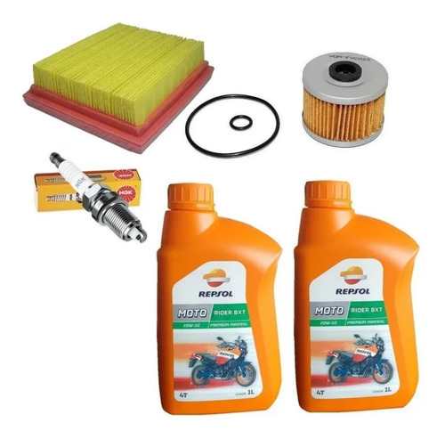 Kit Filtro De Ar Vela Ngk Comum Tornado Repsol 20w50 Fvc022