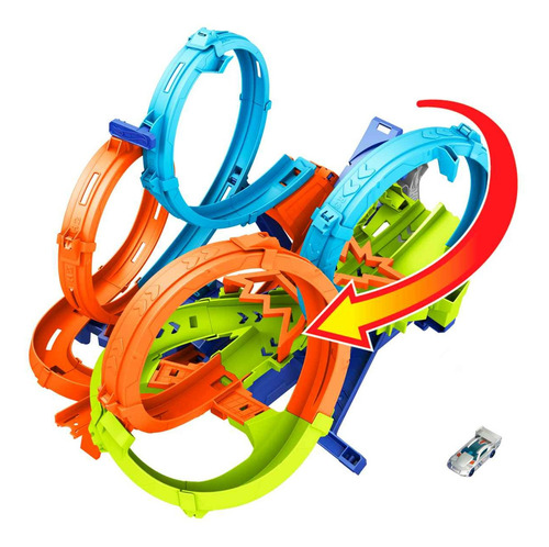 Hotwheels Pista Vueltas Choques Desafiantes Color Multicolor