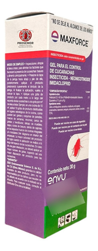 Maxforce Envu Jeringa P/ Cucarachas 30 Gr 2 Piezas Residual