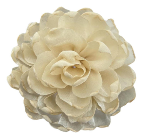 2 Elegante Broche De Flores Para Mujer, Horquilla, Beige