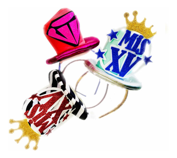 3 Sombrero Loco Mini Diadema Mis Xv Años Partynices | Meses sin intereses