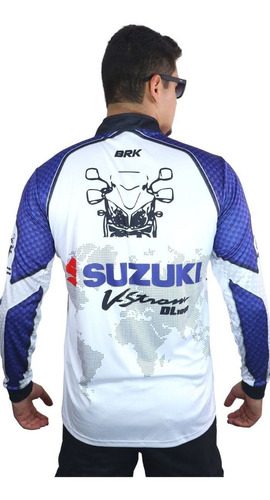 Imagem 2 de 7 de Camiseta Brk Motociclismo Suzuki V-strom1000 Com Fpu +50