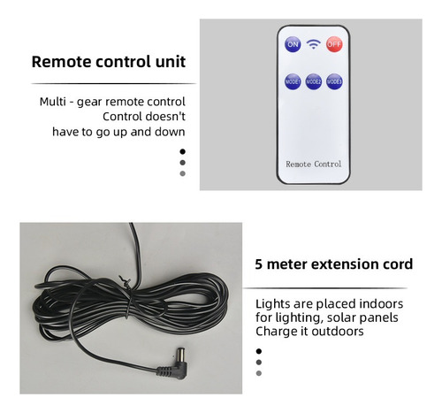 Reflector 198 Leds Panel Solar Con 5m De Cable Exterior