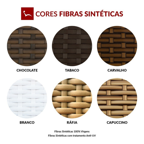 Imagem 2 de 3 de Jogo De Mesa Jardim Varanda Fibra Sintética (c/ Vidro)