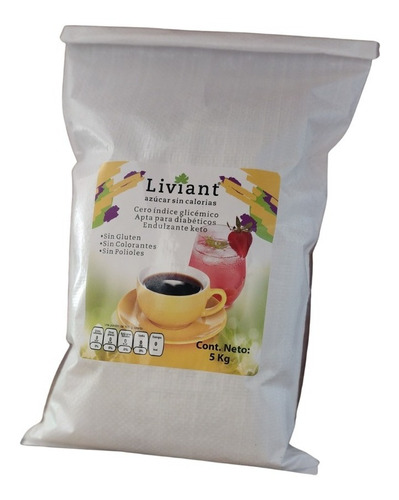 Liviant, Sustituto De Azúcar Base Alulosa, 5 Kilos