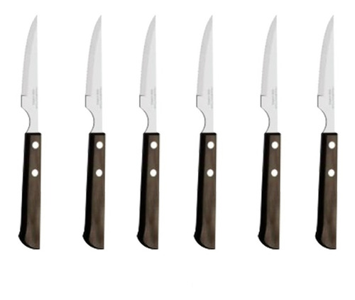 Cuchillo Polywood X6 Tramontina Acero Madera Cubiertos