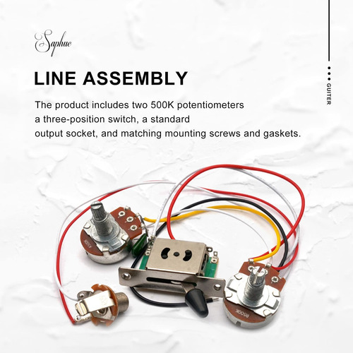 Saphue Arne Cableado Guitarra Electrica Kit Precableado