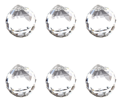 6 Colgantes De Cristal De Decoración Facetada De Feng Shui D
