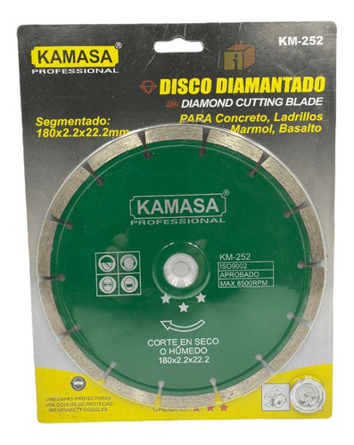Disco Diamantado  7 180mm Segmentado Para Concreto Km252